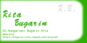 rita bugarin business card